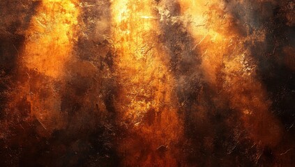 Poster - Abstract texture background with warm orange, brown, and golden hues creating a rustic and dynamic visual effect suitable for artistic designs and projects