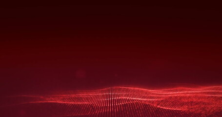 Poster - Image of red light spots on black background