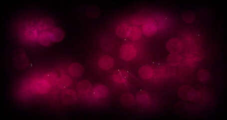 Wall Mural - image of light spots and red shapes on black background