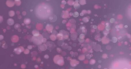 Poster - Image of light spots on purple background
