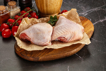 Poster - Raw chicken thigh for cooking