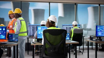 Fototapete - Using Scada Automation Software On Desktop Computer