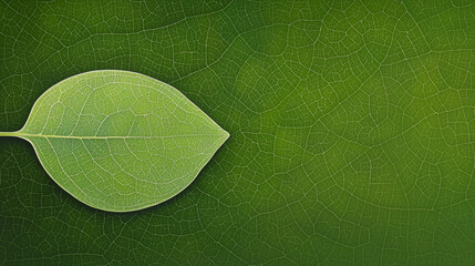 Poster - Close up of dewdrop on vibrant green leaf showcasing intricate vein patterns