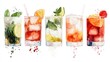 © Cdel - Winter Herbal Comforts, Cozy illustrations of soothing herbal drinks and healing tonics perfect for enhancing winter wellness, inviting and warm color palette, isolated on white background