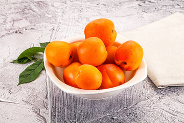 Wall Mural - Raw ripe sweet apricots heap