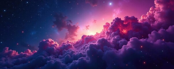 Wall Mural - Brilliant starfield, vibrant nebulae, cosmic dust clouds , milky way, phenomena