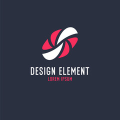 Poster - Abstract geometric element in a simple flat design style.