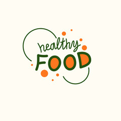 Poster - Isolated image on a background. Vector graphics. Menu organic food illustration. Label for food.