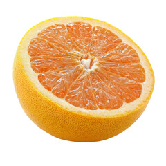 Poster - Fresh orange half with juicy segments and vibrant color, perfect for healthy snacks or beverages. Enjoy refreshing taste and nutritional benefits of this citrus fruit