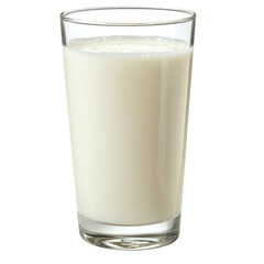 Poster - Fresh milk in clear glass, showcasing its creamy texture and frothy surface, perfect for refreshing drink or cooking ingredient