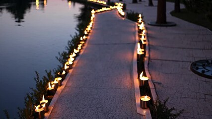 Aufkleber - Candlelit Pathway to Serenity