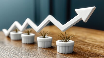 Poster - 2025 Business growth, boost up business or success concept. Business growth, investment profit increase, growing sales and revenue, progress or development concept, arrow graph future growth plan.