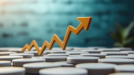Poster - 2025 Business growth, boost up business or success concept. Business growth, investment profit increase, growing sales and revenue, progress or development concept, arrow graph future growth plan.