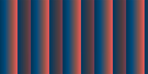 Poster - Dark Blue, Brown and Red Vertical Glowing Stripes Gradient Texture, Lines Pattern with Lights, 3D Effect - Wide Scale Background Creative Design Template, Illustration in Freely Editable Vector Format