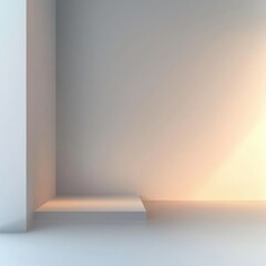 Leinwandbilder - Minimalist interior design with soft gradient background and ample space for creative text placement. Generative AI