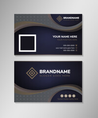 Poster - Make a stunning first impression when you download and print our business card templates. This colored purple, brown and grey waves business card design template. the illustration is easy to customize