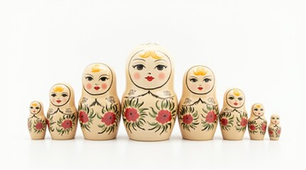 Traditional Russian Matryoshka Doll Set