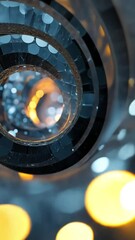 Poster - Abstract Spiral Tunnel of Light and Dark