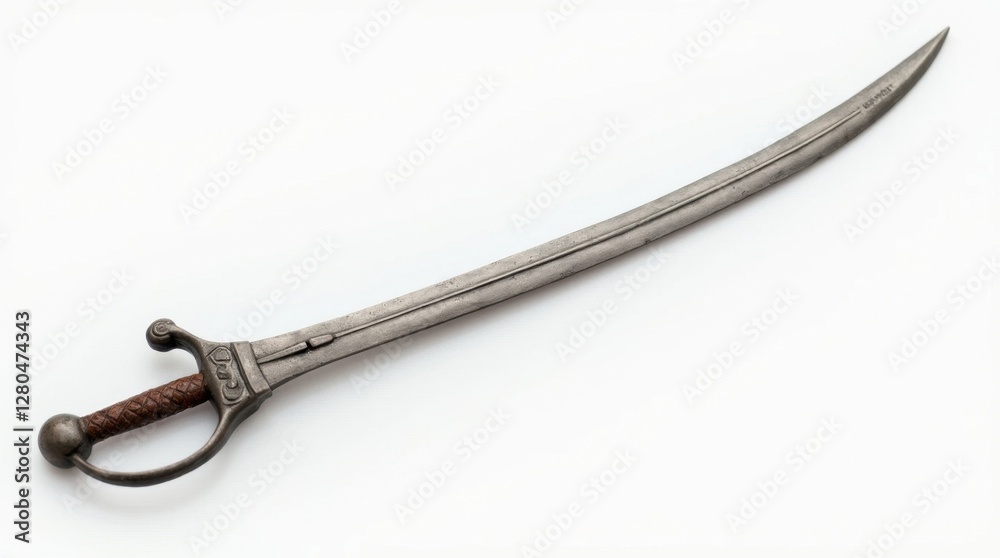 Replica of an Ancient Roman Gladiator's Sword on a White Background ...