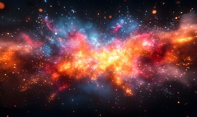 Wall Mural - explosion of fire, generative ai