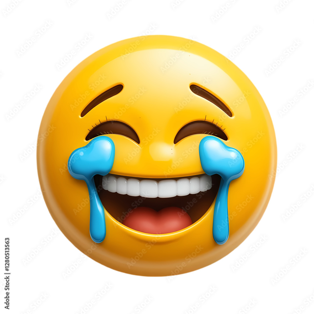Crying Laughing Emoji Hd Image Isolated On Transparent Background