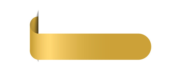 Aufkleber - Tag sticker badges. Premium sale shapes. Label product golden corner. Vector ribbons and banners. Luxury gold silk realistic template.