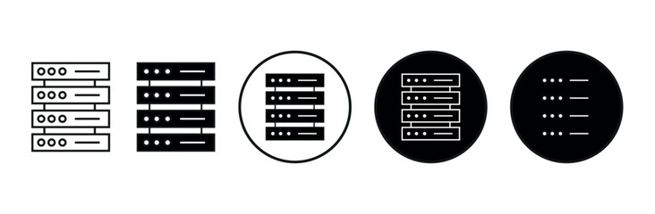 Poster - Database icon set. Information symbol set, Server png and vector illustration on transparent background.