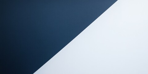 Aufkleber - Geometric Contrast of Dark Blue and White Color Blocks on Wall