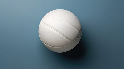 Poster - Futuristic volleyball mockup, sleek minimal curves, isolated top view with soft highlights.