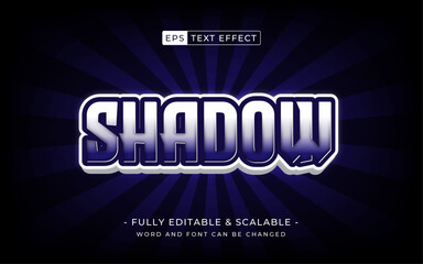 Poster - gradient text effect. purple shadow for gaming or film style