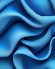 Poster - Elegant Blue Fabric Texture with Soft Waves and Gentle Drapes