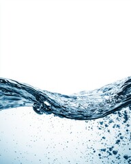 Aufkleber - clear water wave with bubbles on light background for stock images