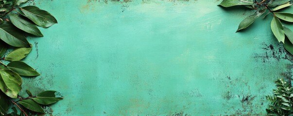 Aufkleber - Green Background with Fresh Leaves for Creative Design Use