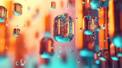 Poster - Abstract Colorful Bubbles in a Bright Gradient Background