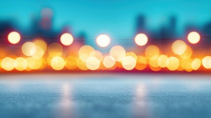 Fototapete - Soft Focus Background with Blurred Colorful Lights and Bokeh Effect