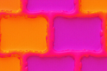 Abstract close up of small irregularly shaped objects in grid pattern