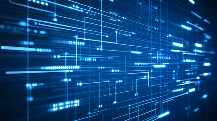 Poster - Data processing visualization digital environment graphic representation abstract technology background high-tech viewpoint