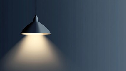 Poster - A stylish beam hanging lamp casts a warm glow, enhancing the tranquility of the room. The design emphasizes simplicity and modern aesthetics, inviting inspiration and comfort
