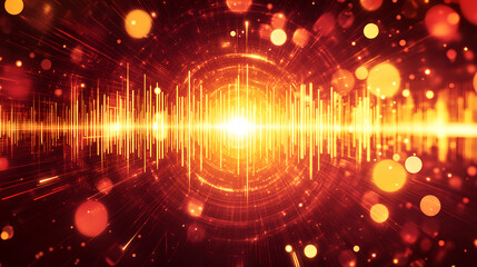 Poster - Dynamic sound waves visualization abstract background digital art colorful atmosphere close-up view creative concept