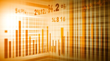 Poster - Analyzing business growth trends corporate headquarters data visualization digital environment wide-angle view economic insights
