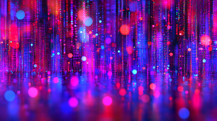 Poster - Vibrant light show abstract background digital art colorful environment close-up visual concept for creative inspiration