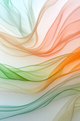 Poster - Serpentine glass ribbons tinted from mint green to pale gold, converging in a soft-focus swirl on a