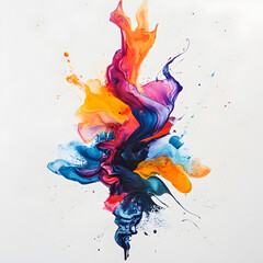 Poster - Color Burst: A vibrant explosion of swirling colors, representing energy, creativity, and the dynamism of life.