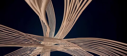 Poster - Abstract intertwined cables creating dynamic modern art design in motion