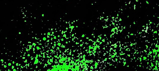 Poster - Dynamic neon green paint explosion and flow over black surface