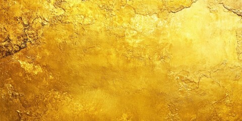 Aufkleber - Rich gold and yellow wall texture with a glossy finish and intricate patterns, perfect for artistic backgrounds in various design projects.