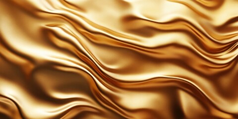 Aufkleber - Elegant gold backdrop with smooth gradient shading creating a rich, wavy texture; warm gold tones flowing across the surface.