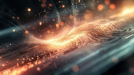 Poster - microchip, operating at near-absolute zero, eliminating energy loss and revolutionizing computational power.