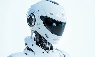 Poster - Futuristic humanoid robot with sleek design and advanced technology features