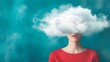 © Tai - Young woman with a cloud on her head in a conceptual artistic image with dreamy atmosphere